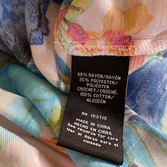 Zac & Rachel Floral Peasant Blouse -NWT - Picture 8 of 8